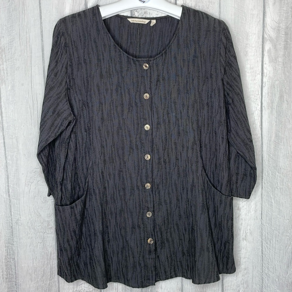 Soft surroundings button down tunic.